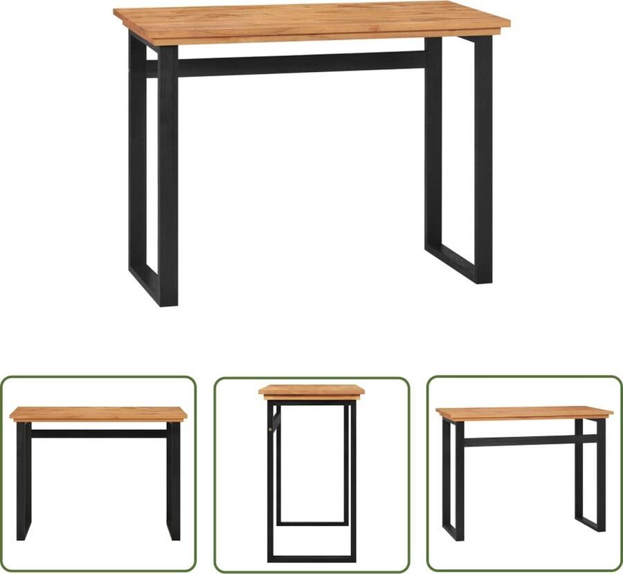 The Living Store Bureau Rustieke Charme Teakhout 100 x 45 x 75 cm IndustriÃle Stijl Montage vereist