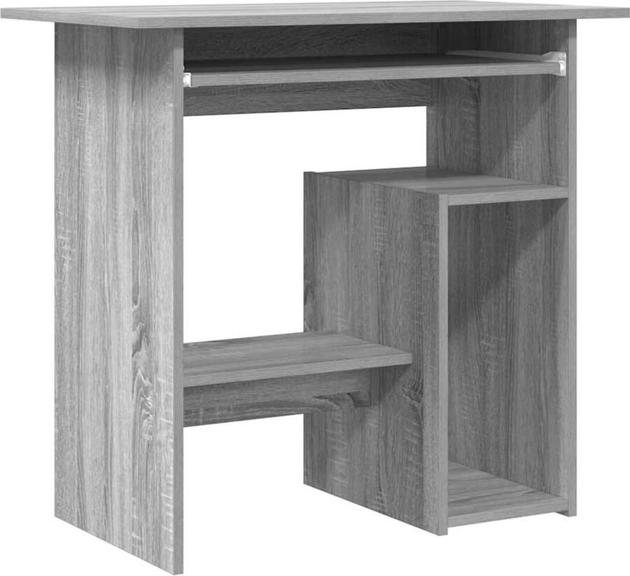 The Living Store Bureau Sonoma Eiken 80 x 45 x 74 cm Praktisch Sterk en Stijlvol Kantoormeubel Bureau Houten Bureau Sonoma Eiken Grijze Bureau - Foto 3