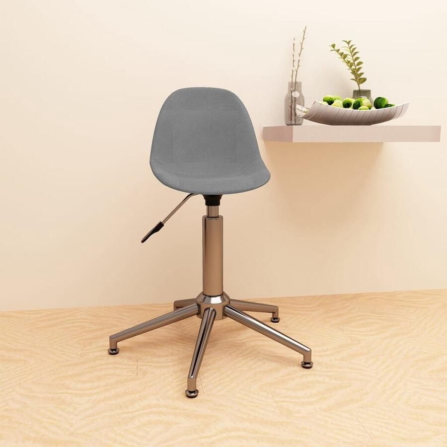 The Living Store Bureaustoel Lichtgrijs Stof 43 x 45 x (72.5 97.5) cm Comfortabel