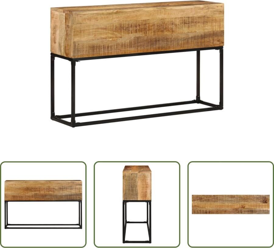 The Living Store Consoletafel Hout 120 x 30 x 75 cm Bruin - Foto 2