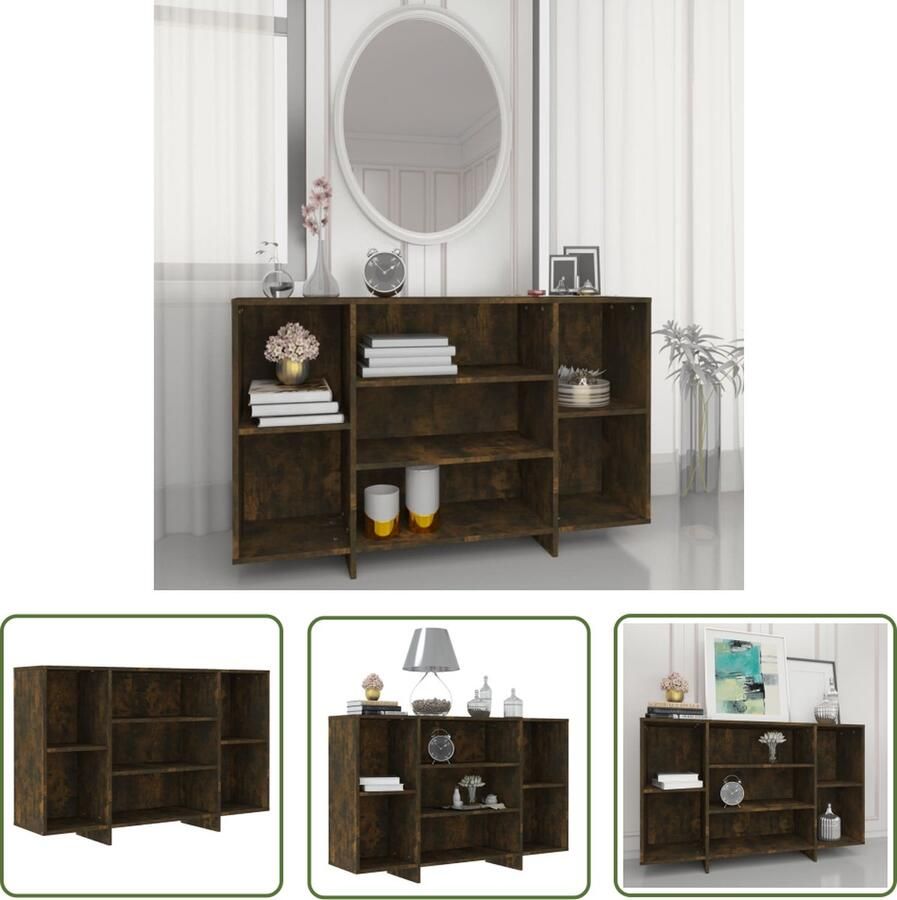 VidaXL Dressoir 120x30x75 cm bewerkt hout gerookt eikenkleurig Dressoir Houten Dressoir Bruine Dressoir Vintage Dressoir Landelijk Dressoir