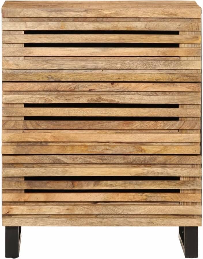 The Living Store Dressoir 60x34x75 cm massief ruw mangohout Dressoir Dressoirs Ladenkast