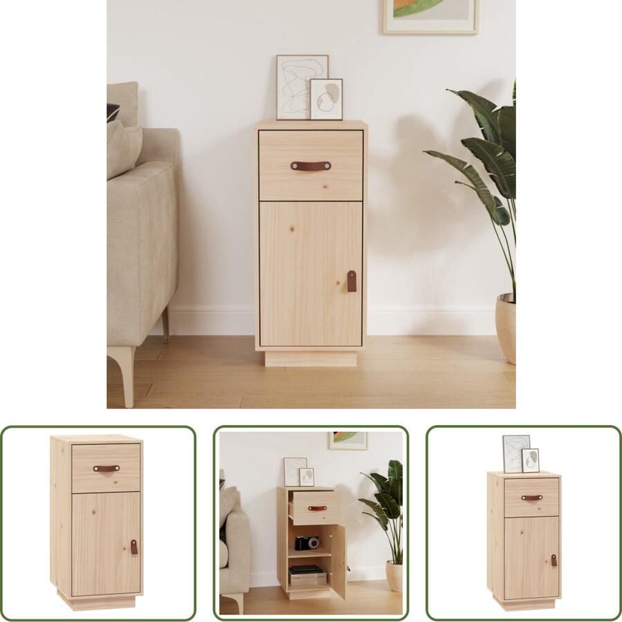 VidaXL Dressoir 34x40x75 cm massief grenenhout Dressoir Grenenhouten Dressoir Vintage Dressoir Landelijk Dressoir Salontafel