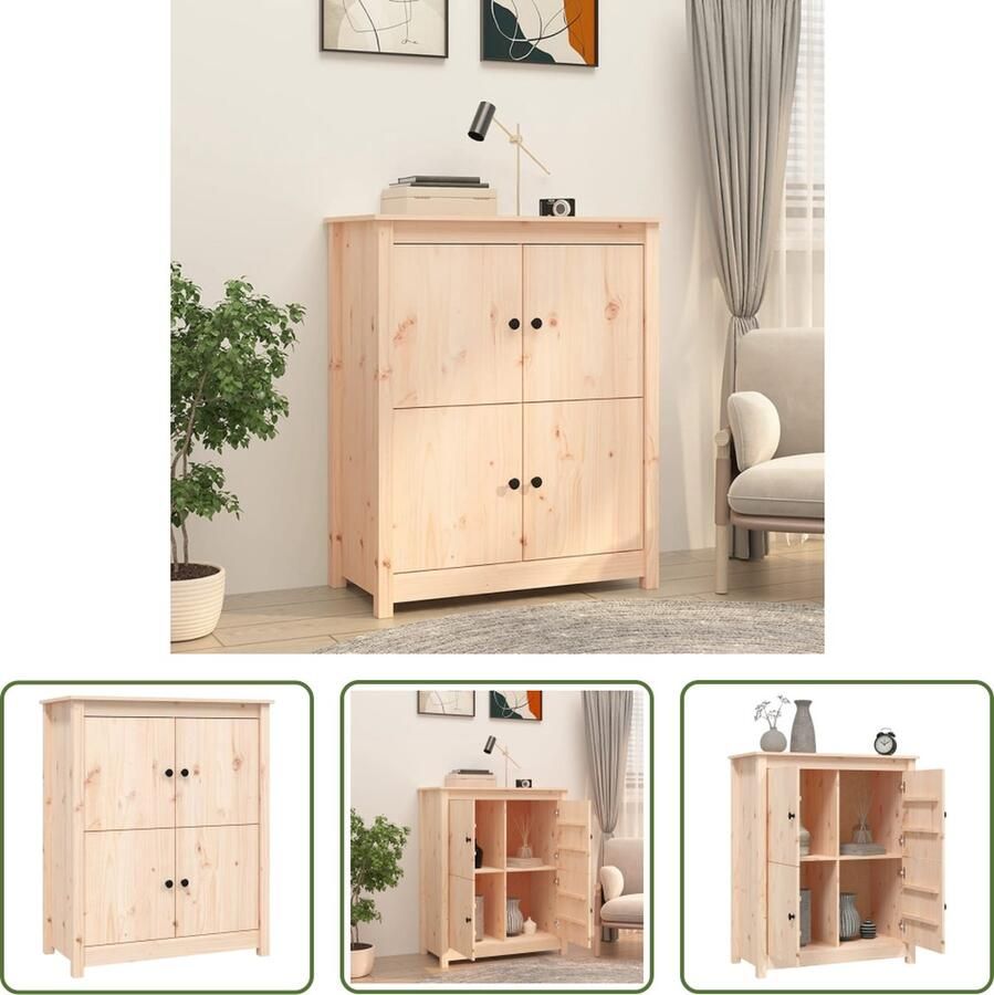 The Living Store Dressoir 83x41 5x100 cm massief grenenhout Dressoir Houten Dressoir Landelijke Dressoir Grenoblehouten Dressoir Vintage Dressoir