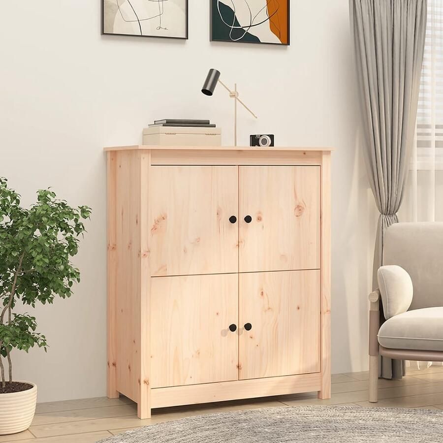 The Living Store Dressoir 83x41 5x100 cm massief grenenhout Dressoir Houten Dressoir Landelijke Dressoir Grenoblehouten Dressoir Vintage Dressoir - Foto 2