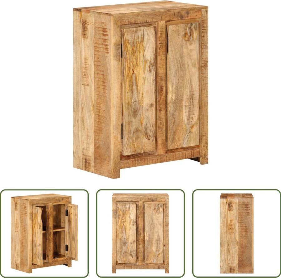 The Living Store Dressoir Houten Dressoir 55x33x75 cm Massief Mangohout