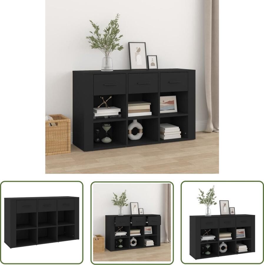 The Living Store Dressoir Klassieke Bijzetkast 100x30x59.5cm Stevig bewerkt hout