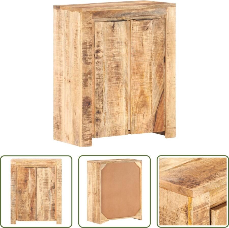 The Living Store Dressoir 59x33x75 cm ruw mangohout Dressoir Mango Wood Vintage Landelijk Wonen Woonaccessoires - Foto 2
