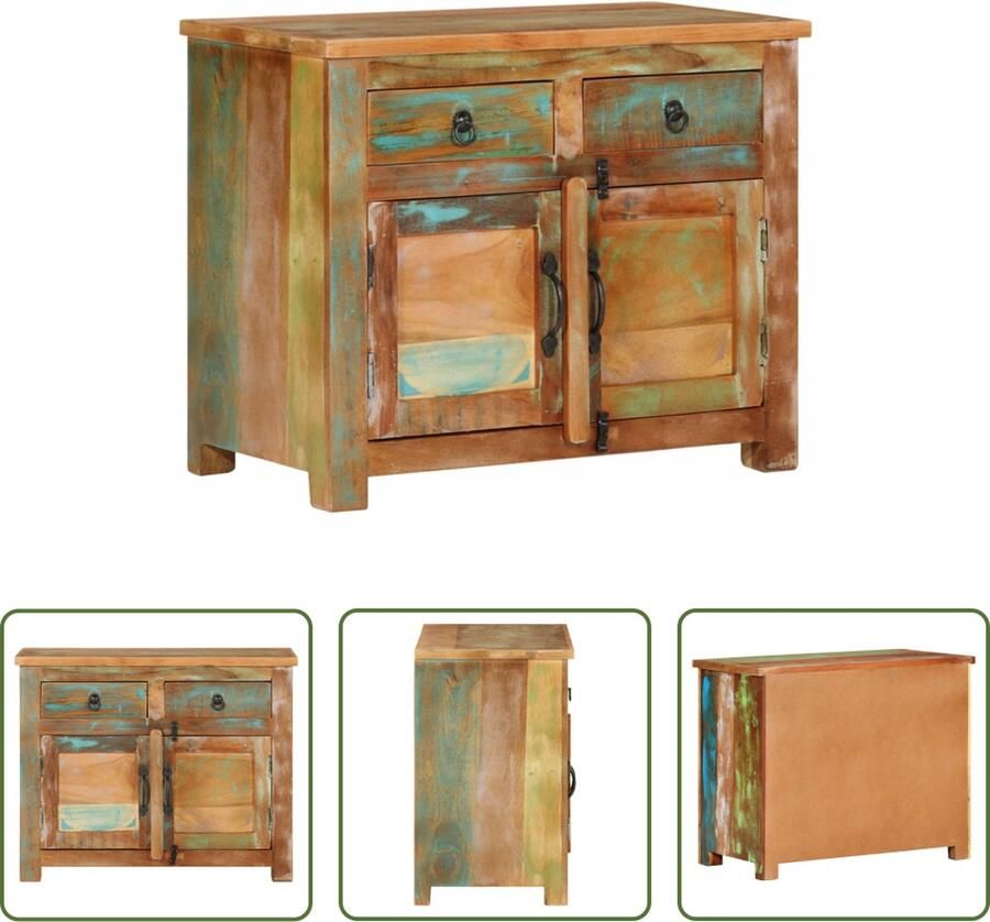 VidaXL Dressoir 68x35x55 cm massief gerecycled hout Dressoir Vintage Dressoir Landelijk Dressoir Houten Dressoir Recycled Wood Furniture