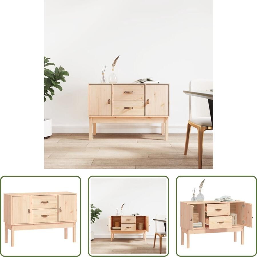 VidaXL Dressoir 110x40x78 cm massief grenenhout Dressoir Grenenhout Vintage Dressoir Landelijk Dressoir Salontafel
