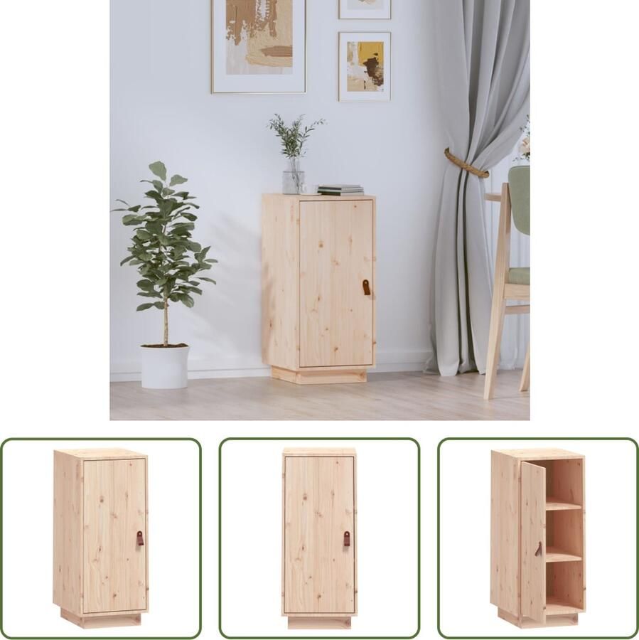 The Living Store Dressoir 34x40x75 cm massief grenenhout Dressoir Massief Hout Grenenhout Vintage Landelijk