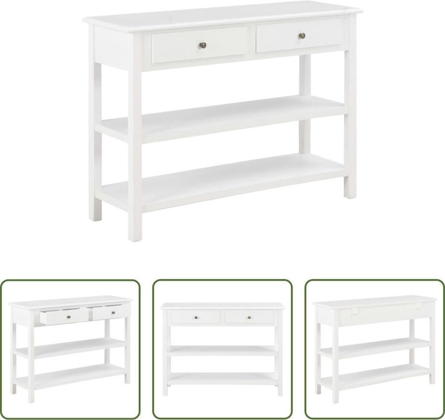 VidaXL Dressoir 110x35x80 cm MDF wit Dressoir Commode Salontafel Opslagoplossing Interieurdecoratie