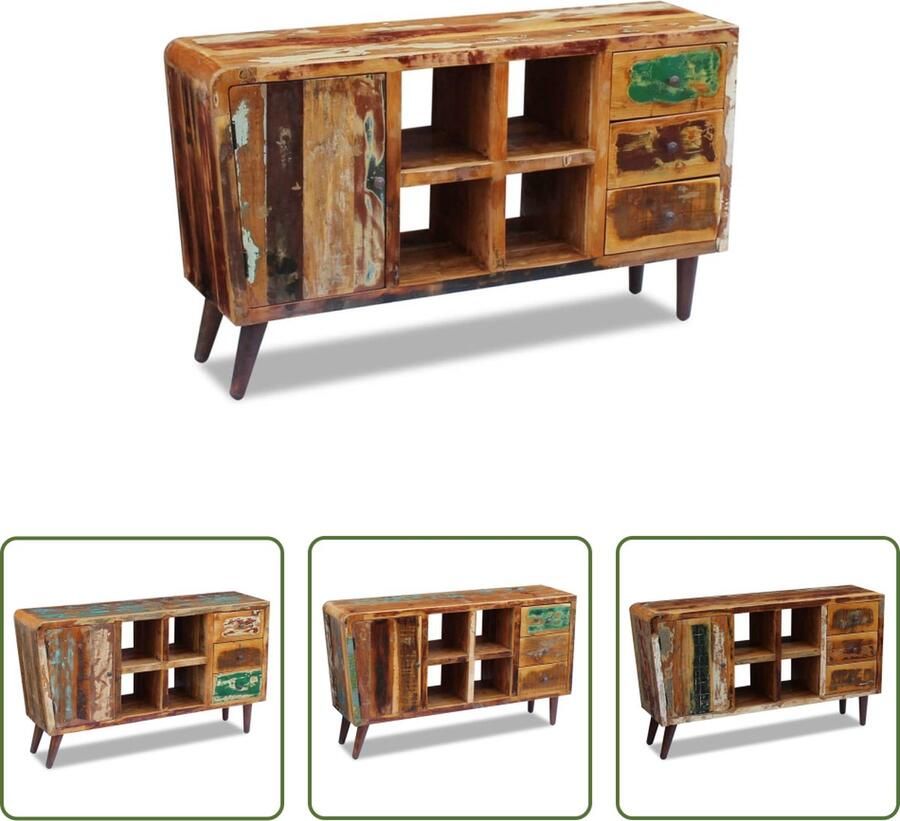 VidaXL Dressoir 150x40x86 cm massief gerecycled hout Dressoir Vintage Dressoir Landelijk Dressoir Multifunctioneel Kast Opslagkast