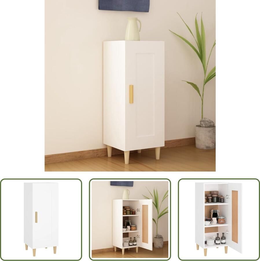 The Living Store Dressoir Trendy en Praktisch Meubel Afmeting- 34.5 x 34 x 90 cm Ken- Duurzaam bewerkt hout