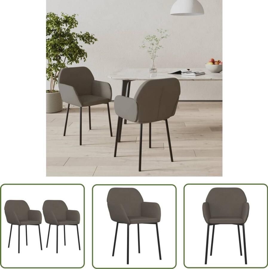 The Living Store Eetkamerstoelen 2 st fluweel donkergrijs Eettafel Stoelen Eetkamerstoelen Velours Stoelen Donkere Stoelen Moderne Stoelen