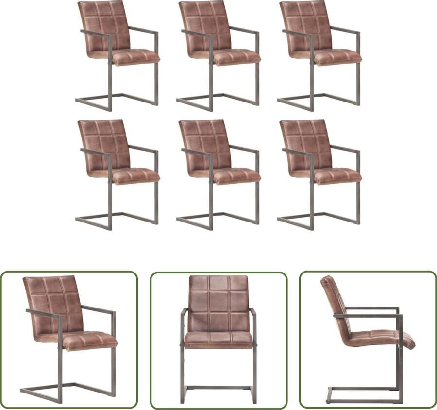 The Living Store Eetkamerstoelen Retro Ontwerp Dik Gestoffeerd Echt Leer Verweerd Bruin 51x56x91cm Retro Meubels Eetkamerstoelen Lederen Stoelen Vintage Stoelen Bruine Stoelen