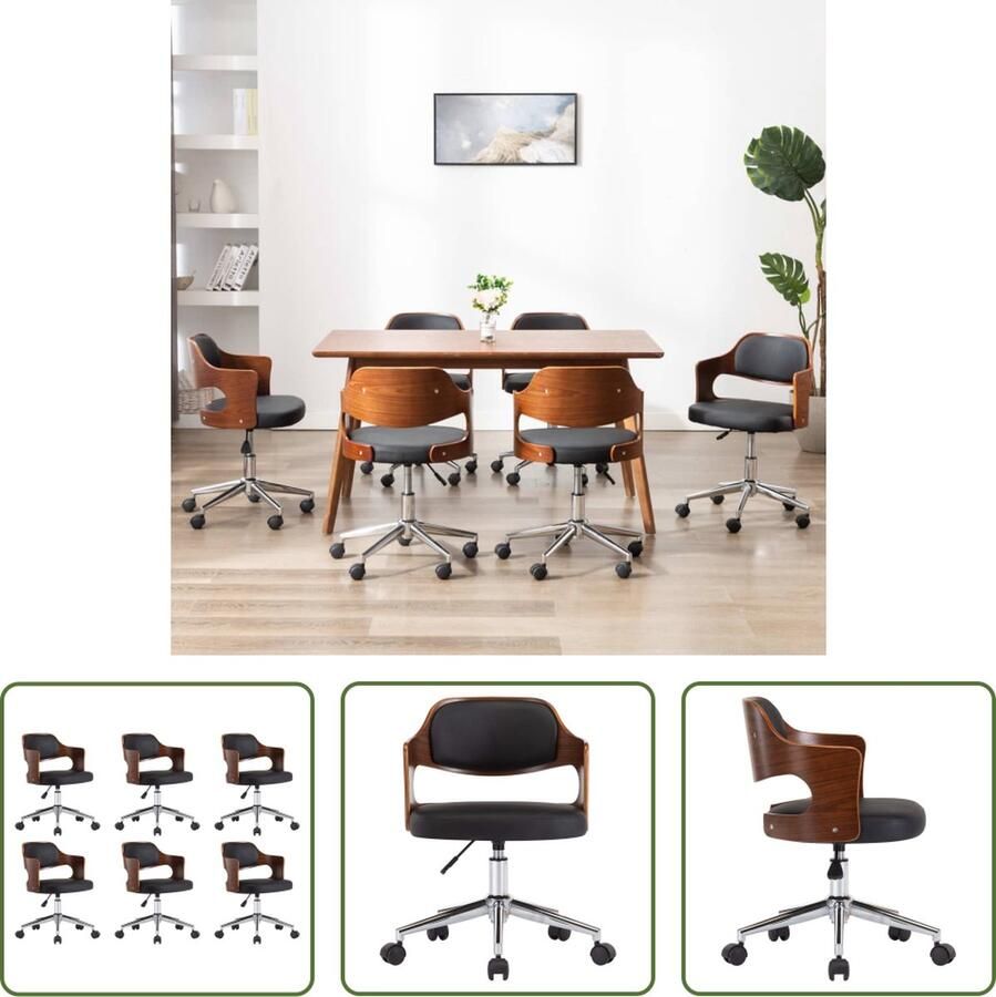 VidaXL The Living Store Eetstoelen Stoelen 47.5 x 53 cm Zwart - Foto 2