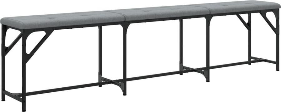 The Living Store Eettafelbank Stalen Frame 186 x 32 x 45 cm Comfortabel Zitkussen Eettafelbank Keukenbank Eetkamerbank Halbank Comfortabele Bank - Foto 2