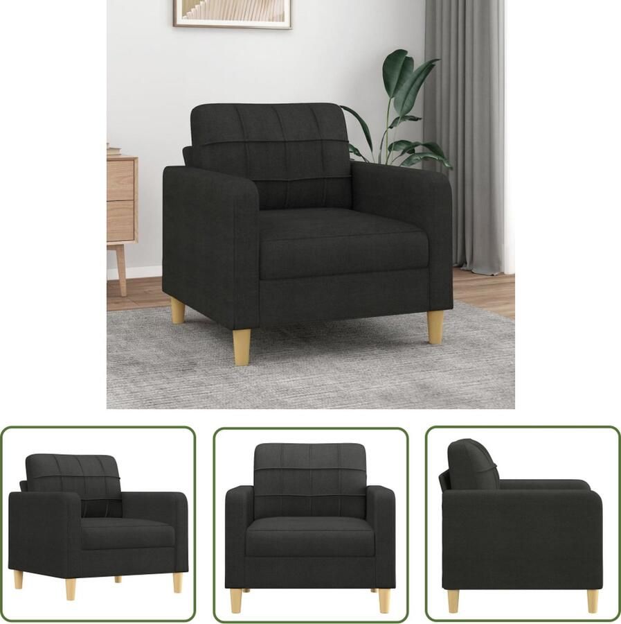 The Living Store Fauteuil Zwart 78 x 77 x 80 cm Duurzaam Stabiel Comfortabel Zwarte Fauteuil Fauteuils Online Kopen Comfortabele Fauteuil Lounge Fauteuil Relaxfauteuil