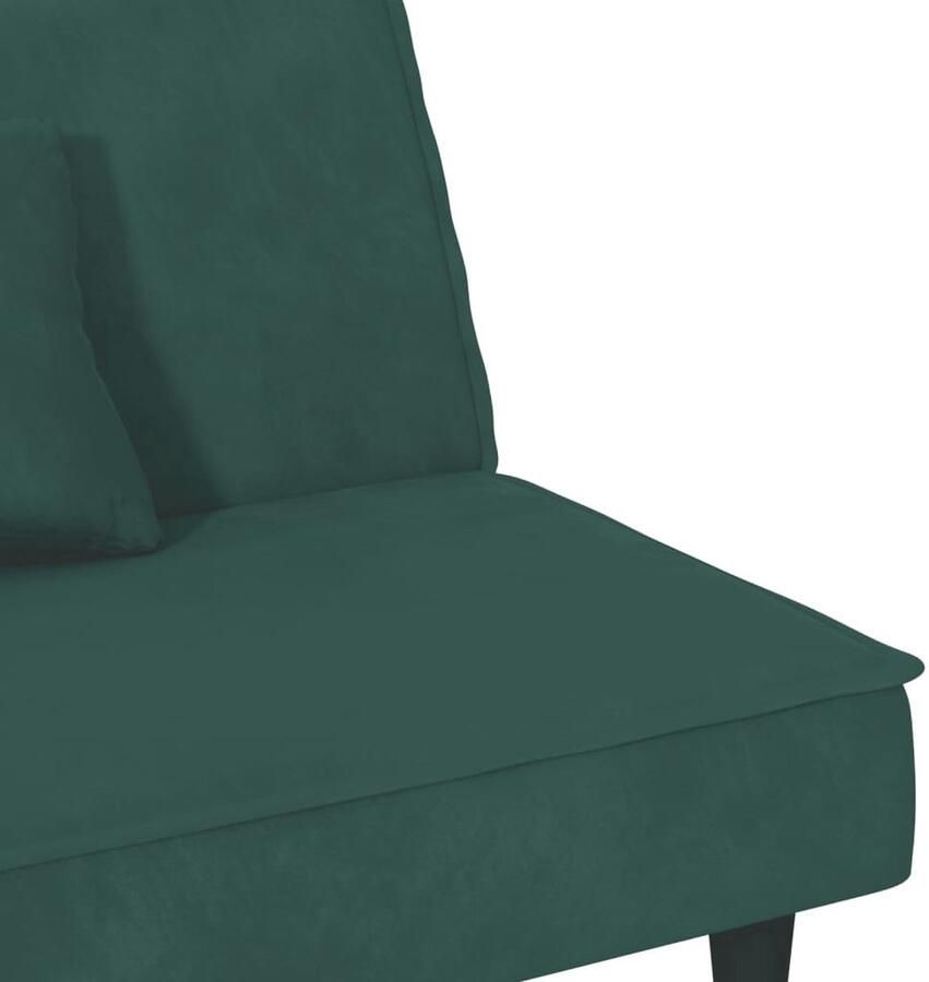 The Living Store Fluwelen Slaapbank Donkergroen 200x89x70 cm Verstelbare rugleuning Comfortabele zitervaring Slaapbank Fluweel Sofa Donkere Groene Bank Tweepersoons Bank Lounge Bank - Foto 2