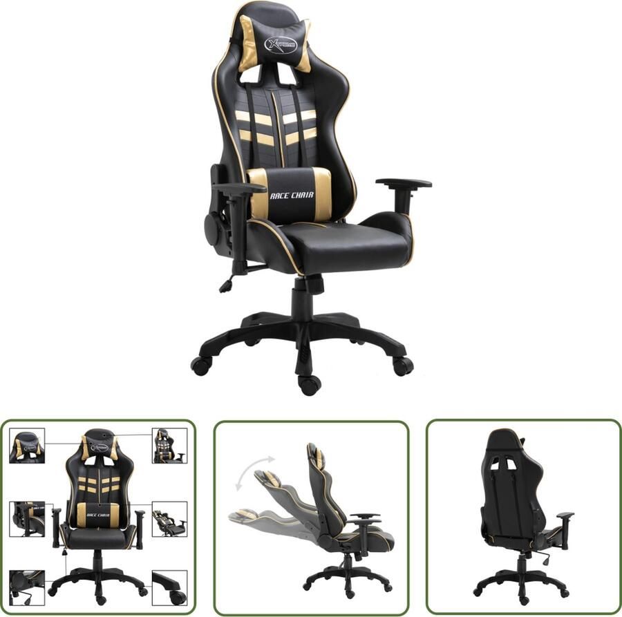 The Living Store Gamingstoel Luxe Hoog rugontwerp Ergonomisch In hoogte verstelbaar Relaxfauteuil 360 - Foto 2