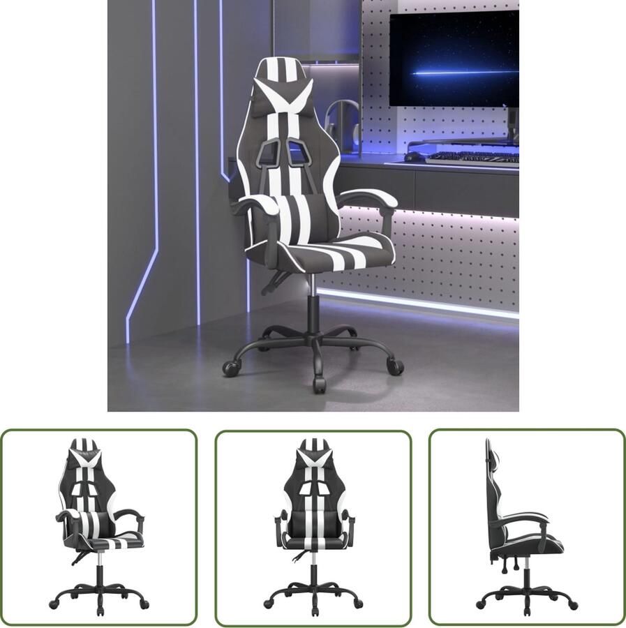 The Living Store Gamestoel Unique Stoelen 57.5x59.5 Verstelbaar en duurzaam