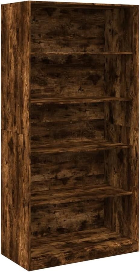 The Living Store Kledingkast 100x50x200 cm bewerkt hout gerookt eikenkleurig Kledingkast Gangkast Houten Kast Bruine Kast Vintage Kast - Foto 2