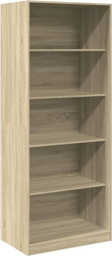 The Living Store Kledingkast 80x50x200 cm bewerkt hout sonoma eikenkleurig Gangkast Houten Kast Opslagoplossing Kledingkast Bruine Kast - Foto 3