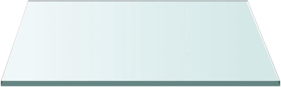 The Living Store Gehard Glas Tafelblad 50 x 50 cm Transparant Gehard Glas Tafelblad Transparant Tafelblad 50x50 Eettafel Blad Salontafelblad - Foto 2