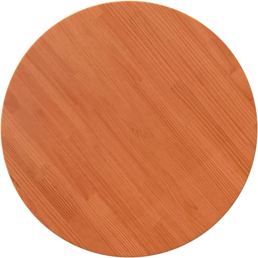 The Living Store Tafelblad rond Ø70x2 5 cm massief grenenhout wasbruin Houten Tafelblad Rond Grenenhout Tafelblad Vintage Tafelblad Rustic Tafelblad - Foto 2