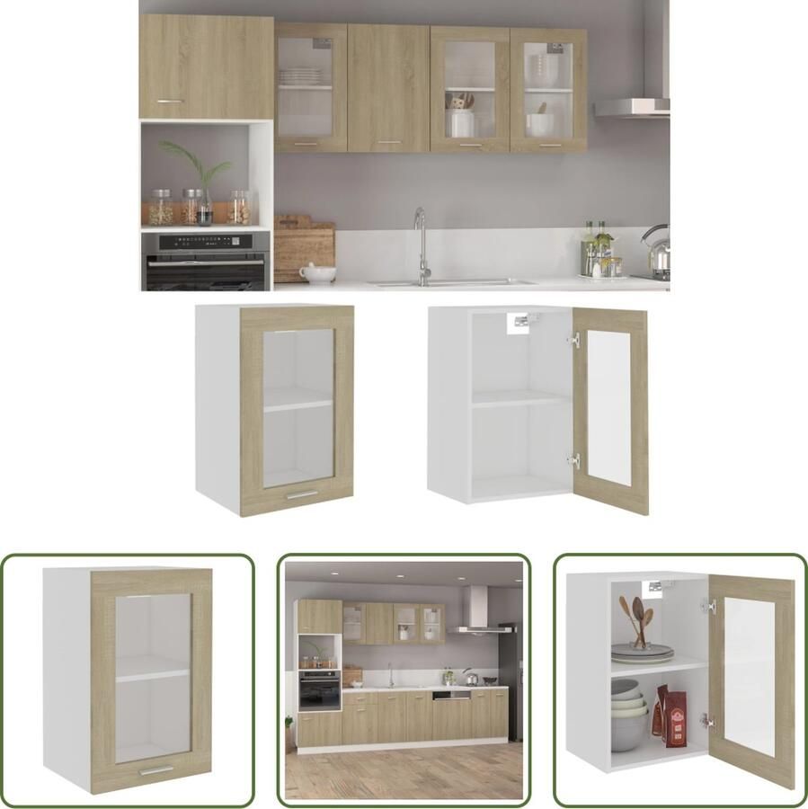 The Living Store Hangkastje Sonoma Eiken Keukenopberg 40 x 31 x 60 cm Duurzaam en functioneel