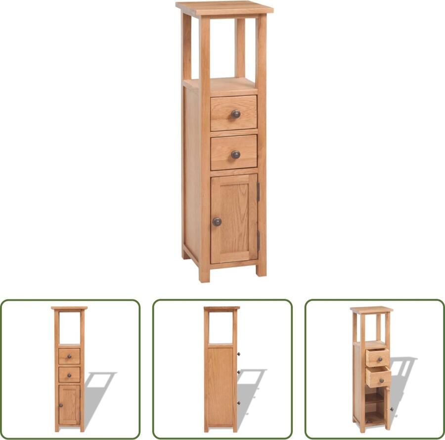 The Living Store Hoekkast Eikenhout 26 x 26 x 94 cm Hoog Ontwerp Hoekkast Eikenhouten Kast Opbergkast Salontafel Tv Tafel