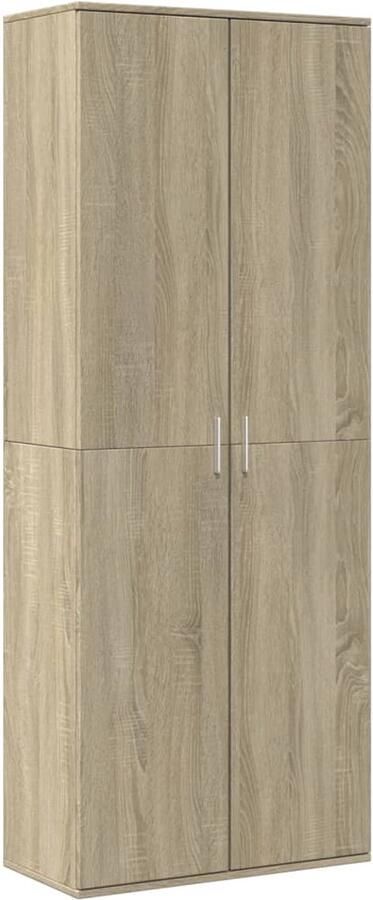 The Living Store Hoge Kast 70 x 35 x 180 cm Sonoma Eiken Duurzaam bewerkt hout ruime opbergruimte praktisch ontwerp Montage vereist - Foto 2
