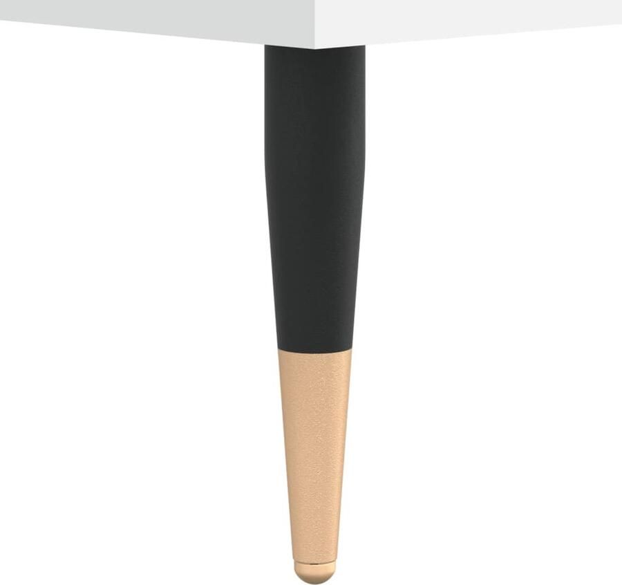 The Living Store Hoge kast 69 5x32 5x180 cm bewerkt hout wit Hoge Kast Buffetcask Opslagruimte Houten Kast Modern Design - Foto 2