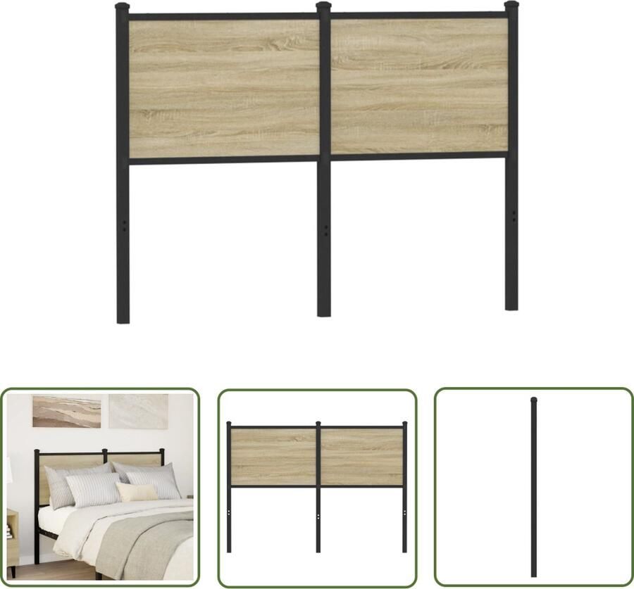 The Living Store Klassiek Hoofdbord Eiken Hout 125 x 91.5 cm Vochtbestendig Hoofd Bord Hoofdbord Slaap Kamer Bedroom Decor Houten Hoofdbord