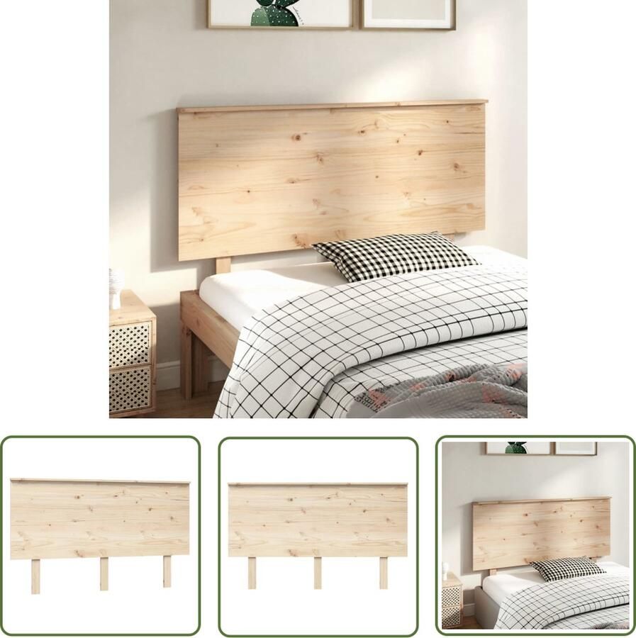 The Living Store Houten Hoofdeinde 139 x 6 x 82.5 cm Rustiek grenenhout Hoofdbord Houten Hoofdbord Hoofddekking Rustic Decor Vintage Meubels