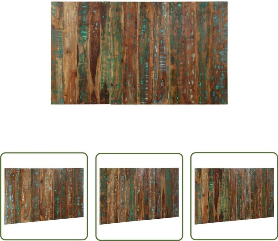 VidaXL Hoofdbord 140 cm Gerecycled hout Meerkleurig Hoofd Bord Industrieel Design Houten Hoofdbord Vintage Hoofdbord Beddecoratie