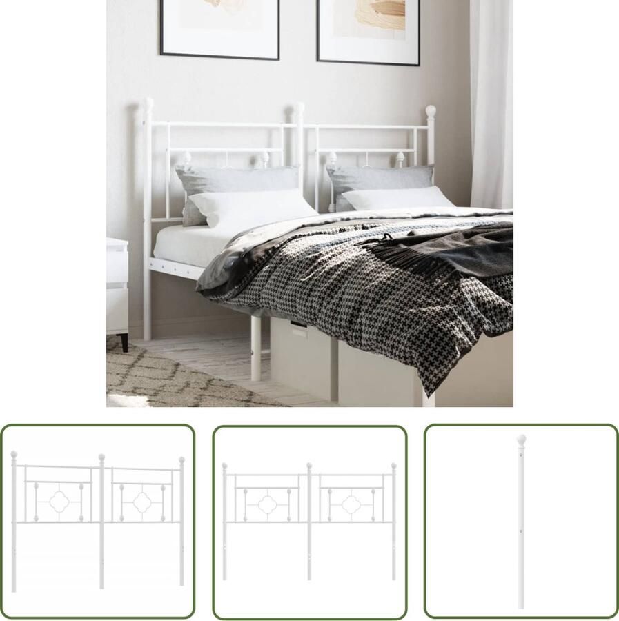 The Living Store Modern Hoofdbord 146 x 97 cm Robuust Staal Hoofd Bord Hoofdeinde Bedding Slaapkamer Decoratie Modern Hoofdbord