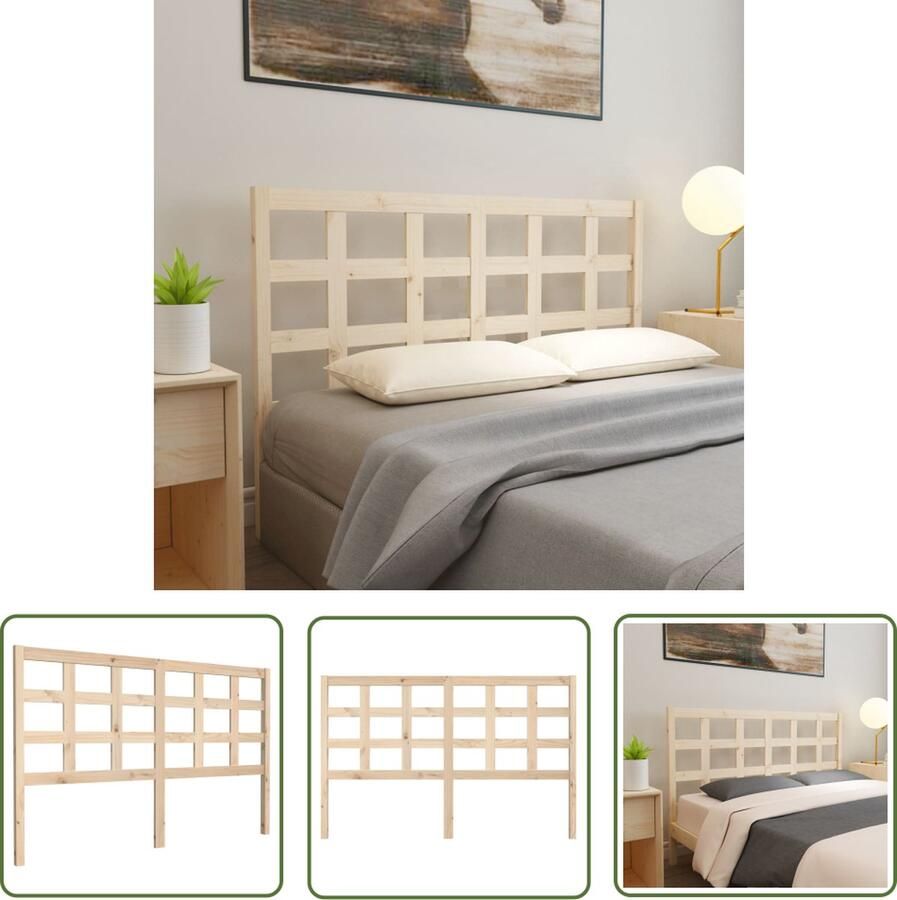 The Living Store Houten Hoofdeinde 156 x 4 x 100 cm Massief Grenenhout Houten Hoofdbord Massief Grenenhout Bruine Hoofdbord Met Plank Hoofdbord Modern