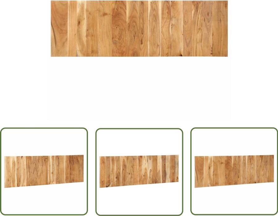 The Living Store Hoofdbord 160 cm massief acaciahout Hoofdbord Beddecoratie Industrieel Design Houten Hoofdbord Massief Acaciahout