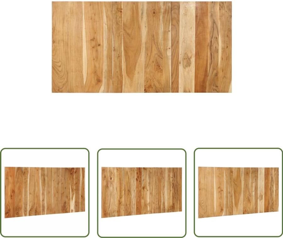 The Living Store Hoofdbord 160 cm massief acaciahout Hoofdbord Massief Acaciahout Industrieel Design Bedroom Decoratie Houten Hoofdbord