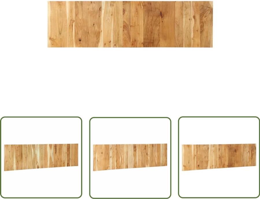 The Living Store Hoofdbord 180 cm massief acaciahout Hoofdbord Beddecoratie Industrieel Design Houten Hoofdbord Massief Acaciahout