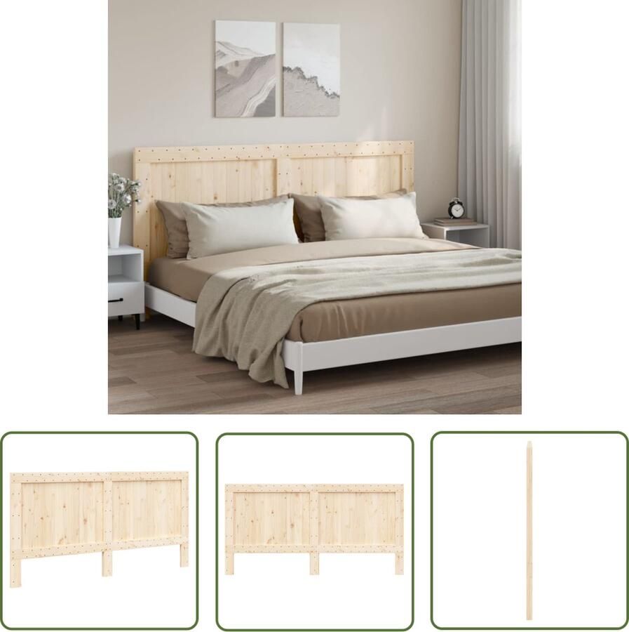 The Living Store Houten Hoofdeinde Grenenhout 200x3.5x104 cm Rustieke Uitstraling Houten Hoofdbord Hoofdeinde Grenenhout Rustic Landelijk Interieur