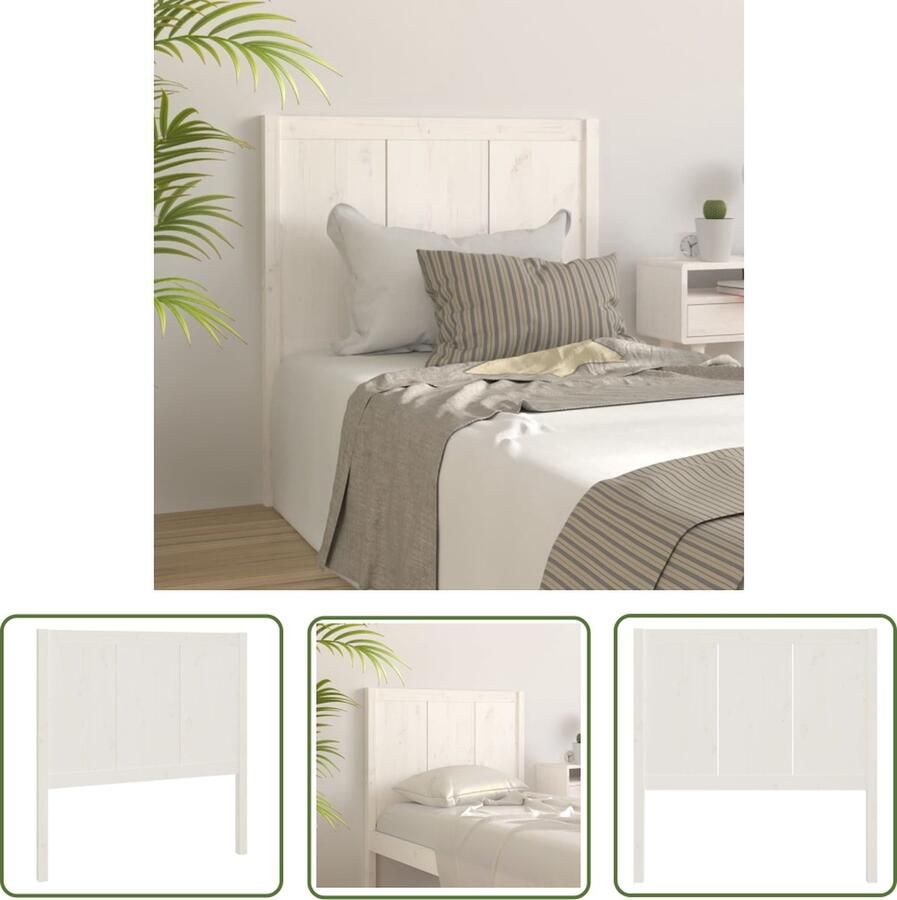 The Living Store Houten Hoofdeinde 80.5 x 4 x 100 cm Rustiek Design Hoofdboard Beddecoratie Houten Hoofdbord Rustic Decor Hoofddekking