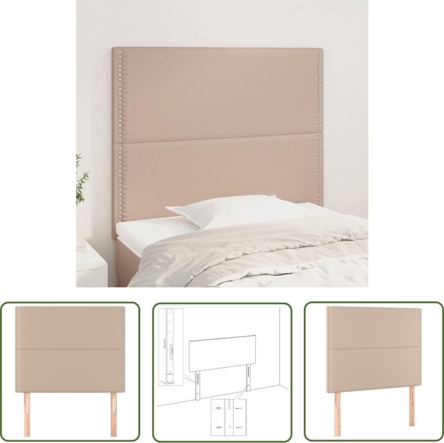 The Living Store Hoofdbord Cappuccino Kunstleer Verstelbare Hoogte Stevige Poten 90x5x118 128 Elegant Ontwerp Hoofd Bord Kapstok Bedroom Decor Bruine Meubels Leder Look