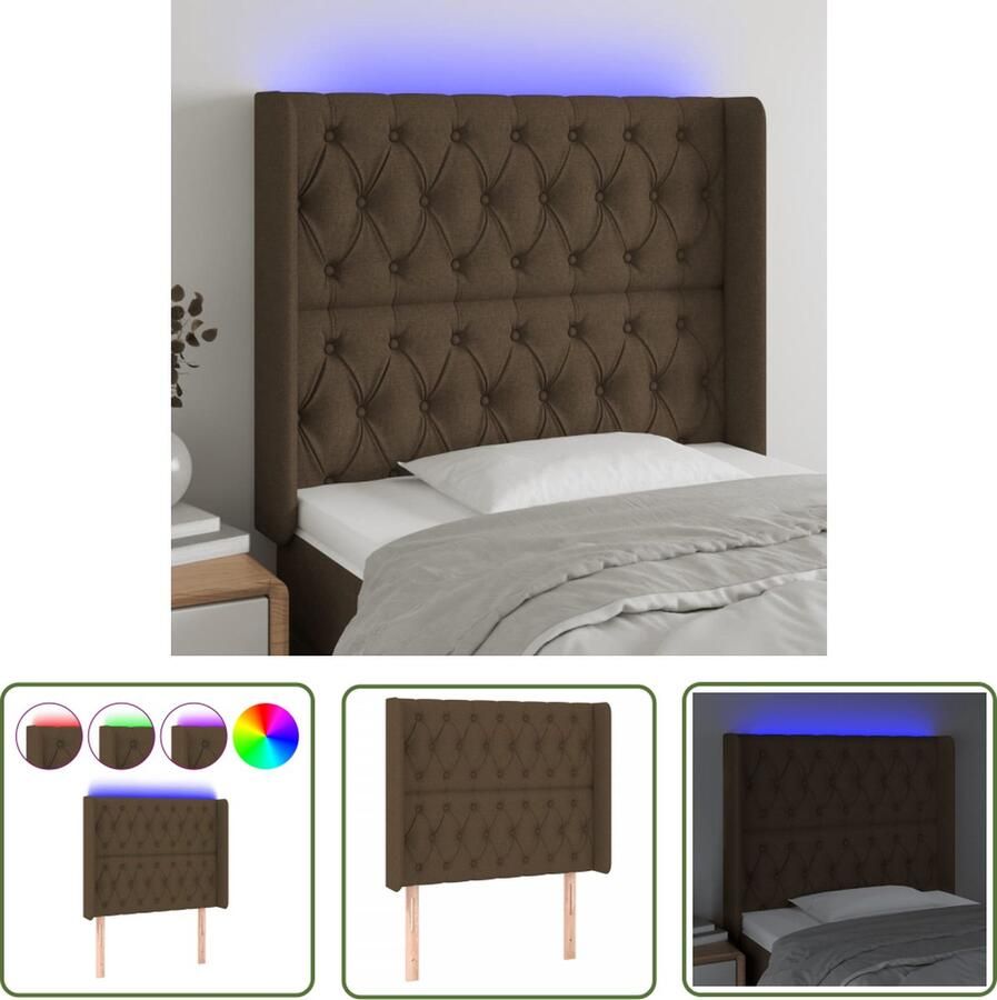 The Living Store Hoofdbord LED Verlichting Verstelbare Hoogte Comfortabele Ondersteuning Snijdbare LED-strip Hoofd Bord Led Hoofdbord Met Led Verlichting Bedhoofdbord Led Lampen Comfortabel Hoofdbord