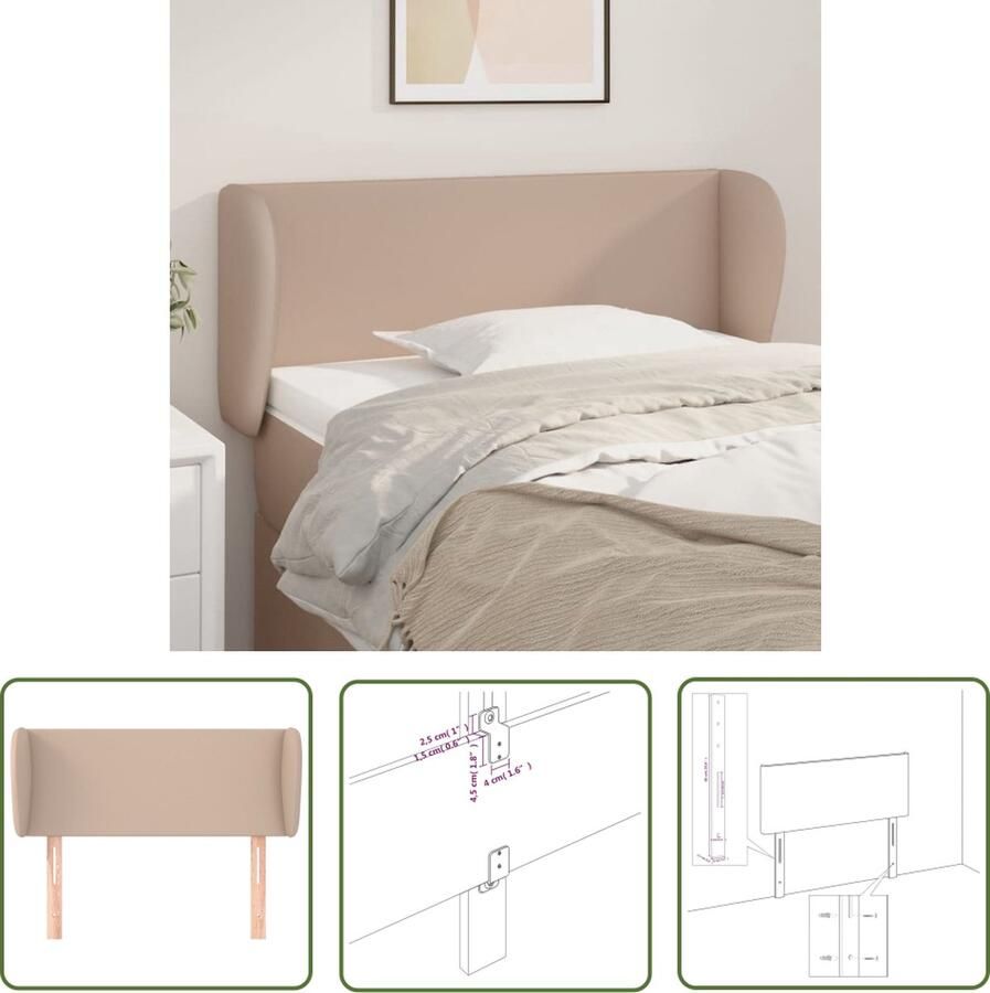 The Living Store Hoofdeind Cappuccino Kunstleren Hoofdbord 83x23x78 88cm Verstelbare Hoogte Stevige Poten Comfortabele Ondersteuning Hoofd Bord Kapstok Bedroom Decor Slaapkamersdecoratie Bruine Meubels