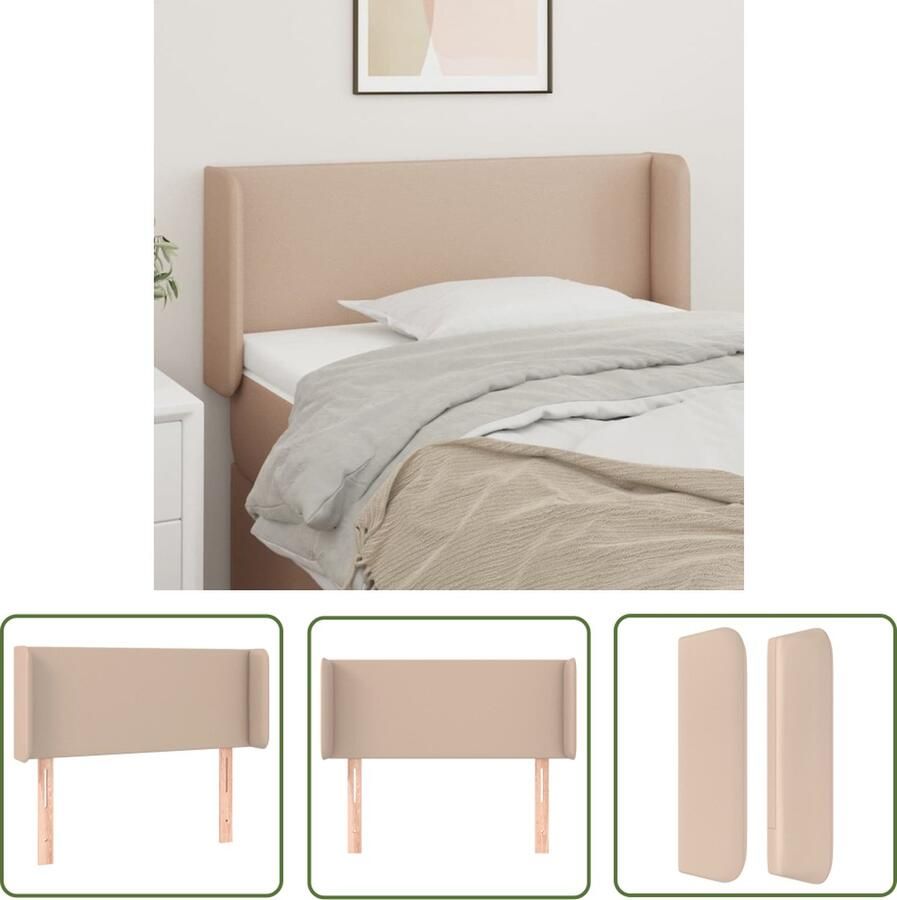 The Living Store Hoofdeind Cappuccino Kunstleren Hoofdbord Verstelbare Hoogte Duurzaam Materiaal Stevige Poten Comfortabele Ondersteuning Hoofd Bord Hoofdbord Kapstok Slaapkamers Bedroom Decor