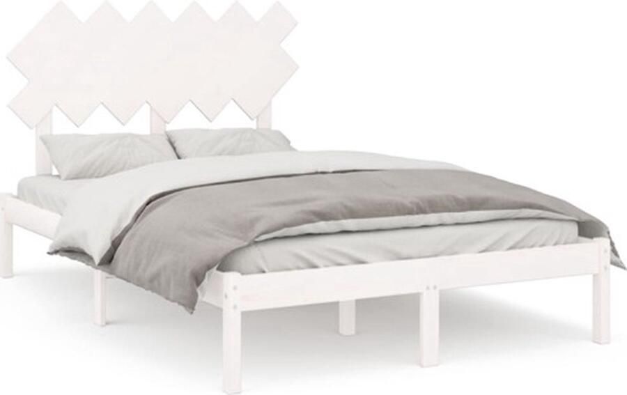 The Living Store Bedframe massief hout 120x190 cm 4FT Small Double Bedframe Bedframes Bed Bedbodem Ledikant Bed Frame Massief Houten Bedframe Slaapmeubel Tweepersoonsbed Bedden Bedbodems - Foto 5
