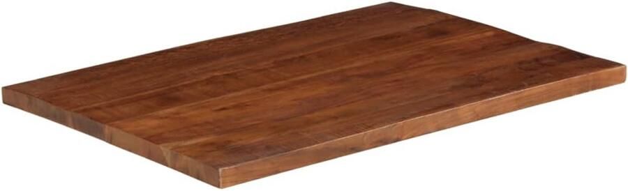 The Living Store Tafelblad rechthoekig 100x80x2 5 cm massief gerecycled hout Houten Tafelblad Vervangen Vintage Tafelblad Landelijke Tafel Recyclet Hout - Foto 2